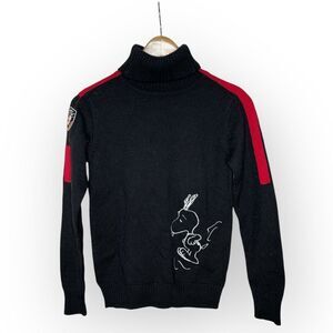 Vintage UFS SNOOPY Black Turtleneck Sweater